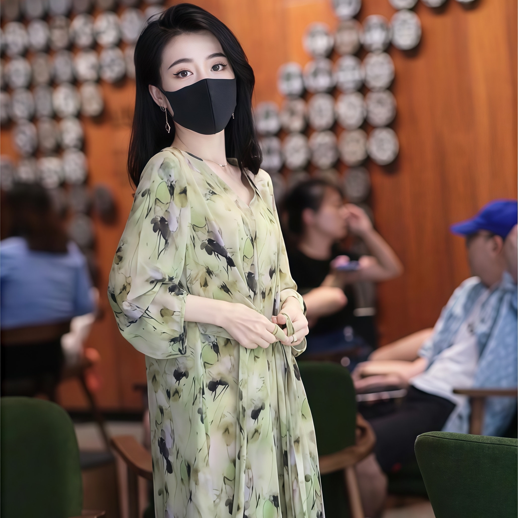 高級碎花連衣裙